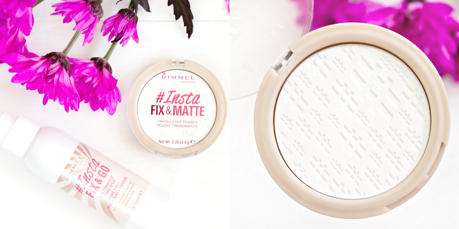 Insta Fix and Matte Setting Powder and Setting Spray